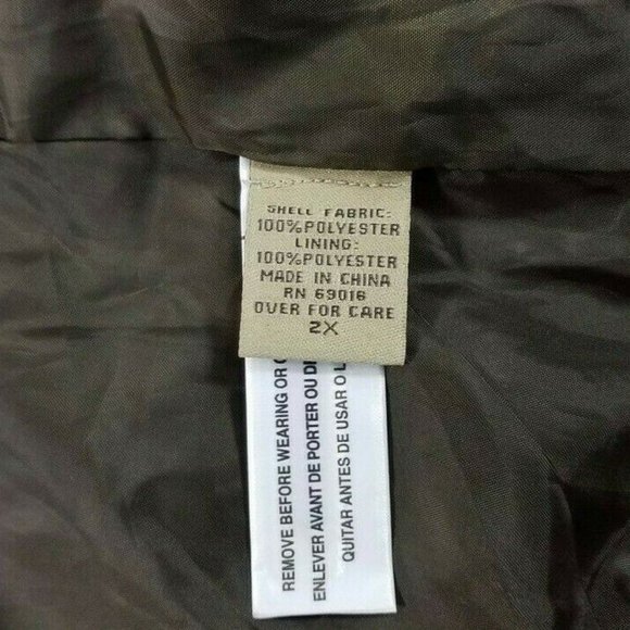 Ruff Hewn Green Faux Suede Bomber Style Zip Front Jacket Womens 2X Military - Picture 11 of 14